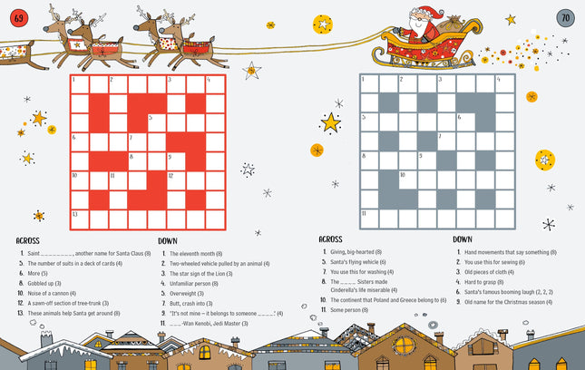 Prima pagina a cartii 100 Children's Crosswords: Christmas
