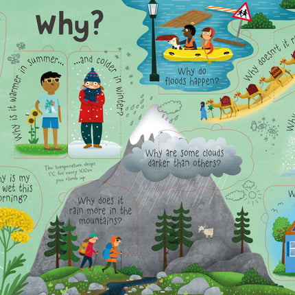 A doua pagina a cartii Questions and Answers about Weather