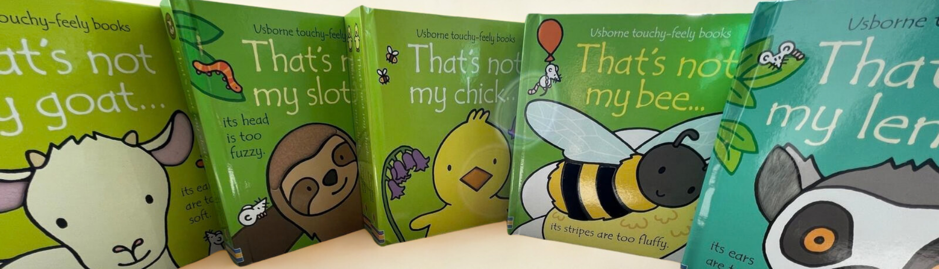 Imagine cu 5 carti din seria That's not my...