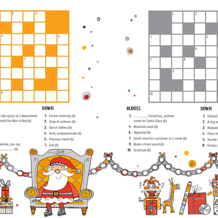 A doua pagina a cartii 100 Children's Crosswords: Christmas
