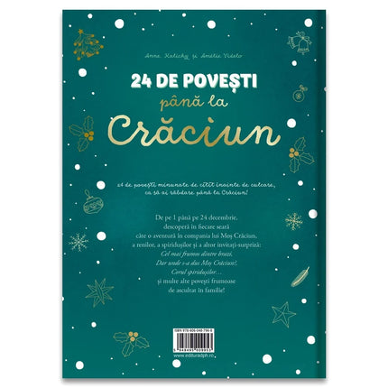A patra coperta a cartii 24 de povești până la Crăciun - 24 povești de Crăciun, pentru copii