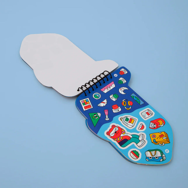 caiet de activitati si stickere OMY plane - miniLama