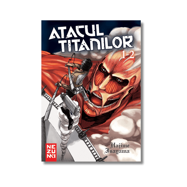 coperta atacul titanilor cu un samurai in lupta