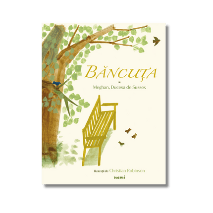 coperta bancuta cu o banca ilustrata de lemn sub un copac