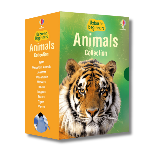 10 book box with tiger on the cover