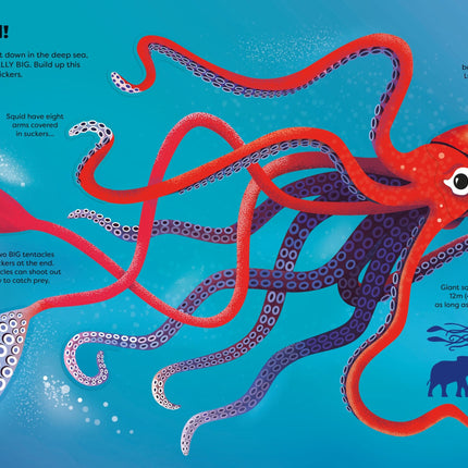 A doua pagina a cartii Big Sticker Book Weird Deep Sea Creatures