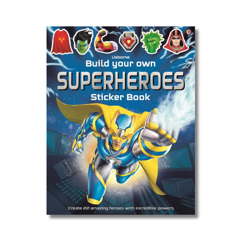 carte de stickere cu supereroi ilustrati