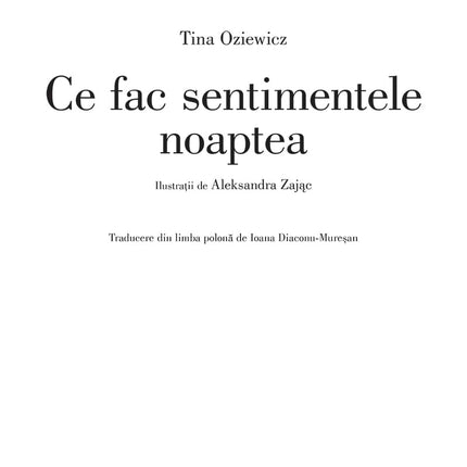 Prima pagina a cartii Ce fac sentimentele noaptea