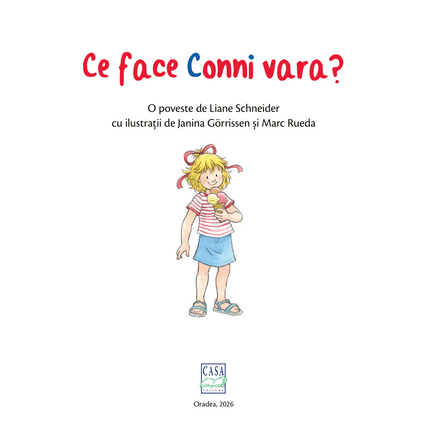 Prima pagina a cartii Ce face Conni vara?