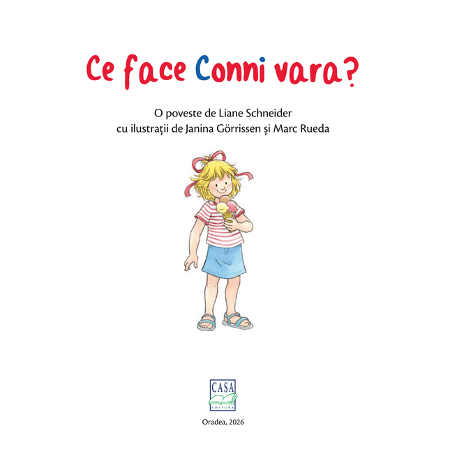 Prima pagina a cartii Ce face Conni vara?