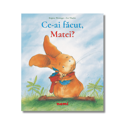 coperta cu iepurasul matei ilustrat pe un camp verde