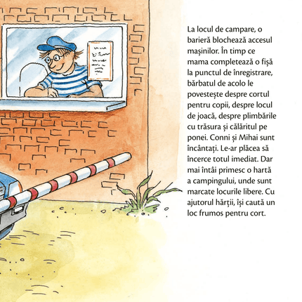 A cincea pagina a cartii Conni merge cu cortul