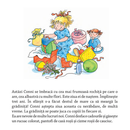 A doua pagina a cartii Conni merge la grădiniță
