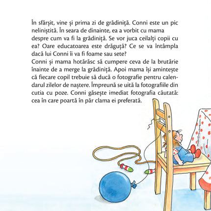 A patra pagina a cartii Conni merge la grădiniță