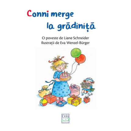 Prima pagina a cartii Conni merge la grădiniță