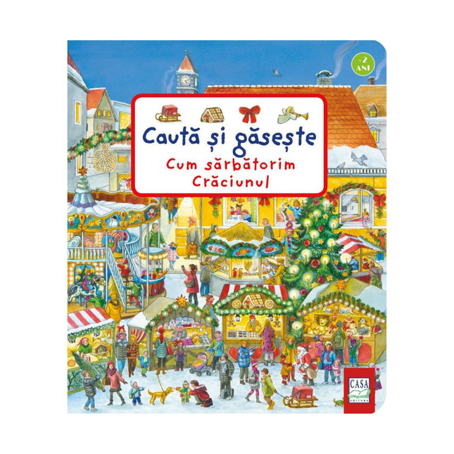 Coperta cartii Cum sărbătorim Crăciunul - Caută și găsește - Carte ilustrată în limba română