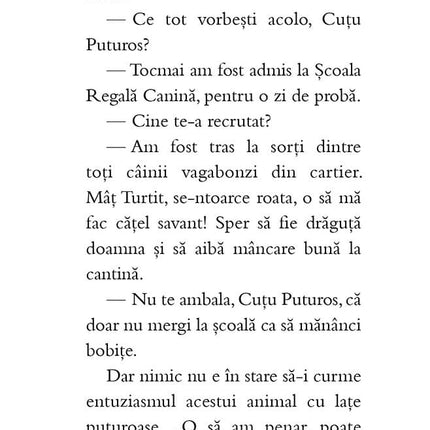 Pagina 8 a cartii Cuțu Puturos merge la școală