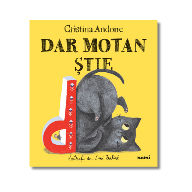 coperta ilustrata cu dar motan printre litere