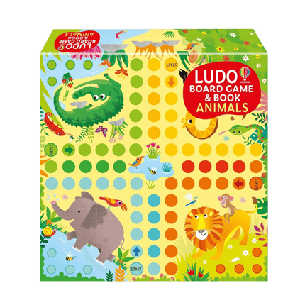 cutie boardgame cu ilustratii Usborne cu animale in jungla