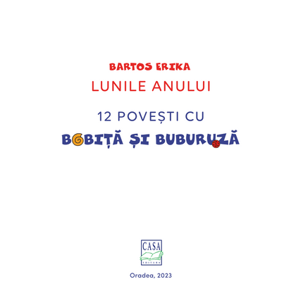 Prima pagina a cartii Lunile anului - 12 povești cu Bobiță și Buburuză