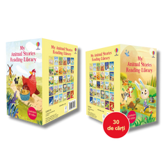 Two boxes of 'My Animal Stories Reading Library' with colorful animal illustrations on a white background.
