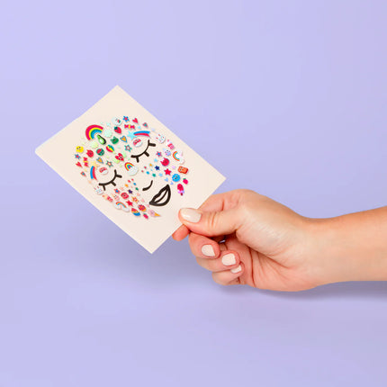 OMY kawaii face stickers sheet miniLama