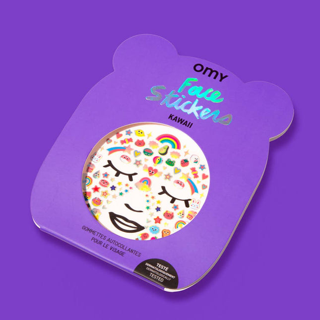 OMY kawaii face stickers pack miniLama