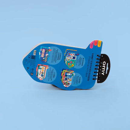 caiet de activitati si stickere OMY plane - miniLama - coperta spate