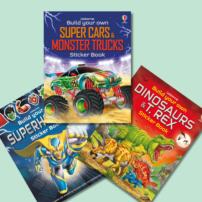 Pachet cadou cu stickere 5-7 ani (3 cărți)