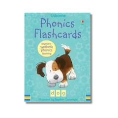 Coperta Phonics Flashcards cu un catelus simpatic