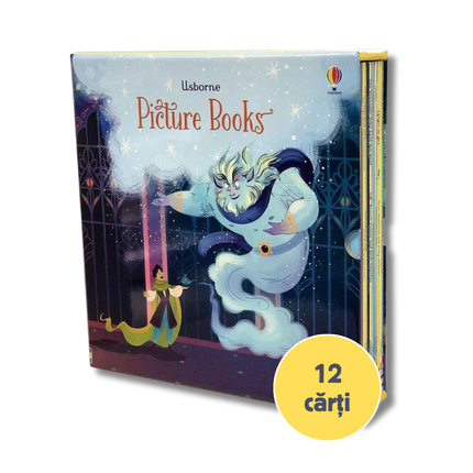 Usborne Picture Books set with dragon illustration on a white background