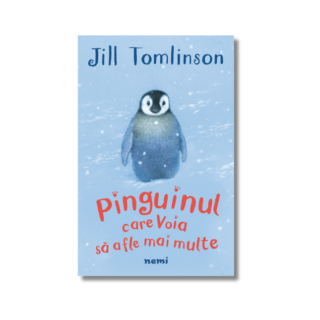 coperta cu pinguinul in zapada