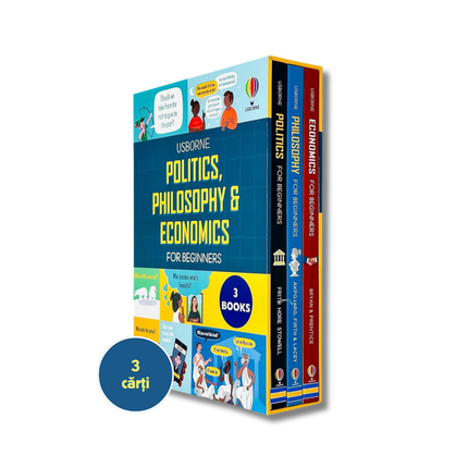 Politics, philosophy & economics box with 3 books