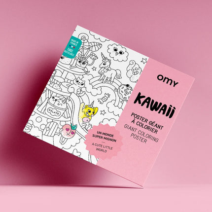 poster de colorat gigant OMY Kawaii, ambalat - miniLama