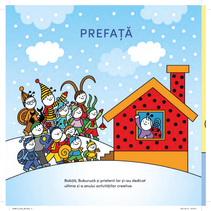 A doua pagina a cartii Povești din căsuța cu buline