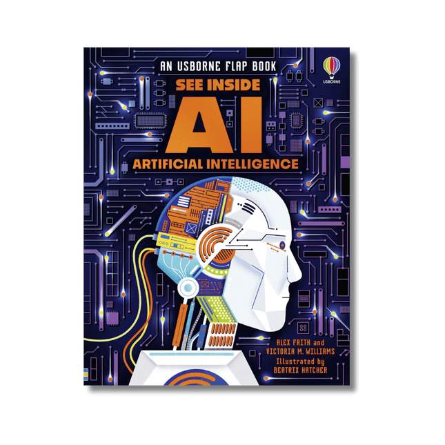 cap de robot semnificand inteligenta artificiala pe un fundal cu circuite electronice