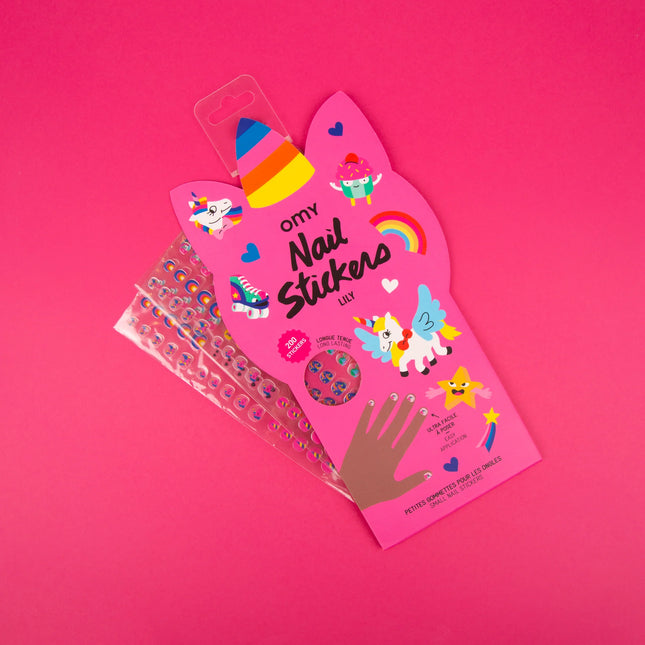Set de 200 stickere de unghii OMY LILY Unicorn