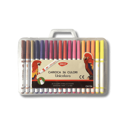 Cutia produsului Set de 36 carioci cu vârf conic - DACO