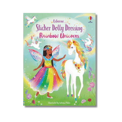 ilustratie usborne cu zane si unicorni colorati