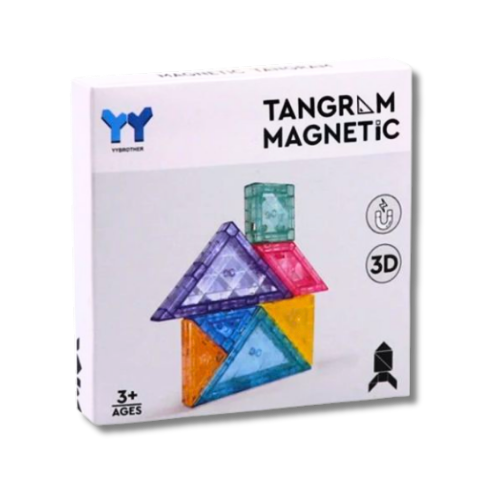 joc tangram cu 7 piese magnetice colorate