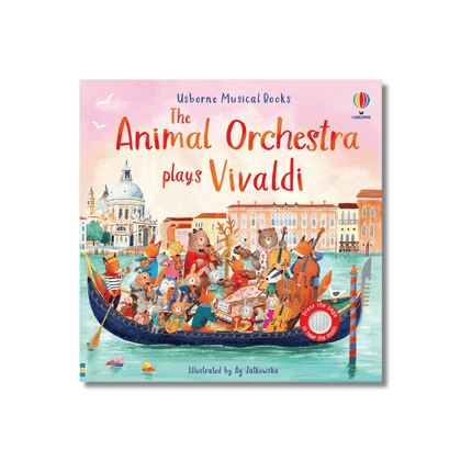 orchestra animalelor canta pe o gondola in venetia