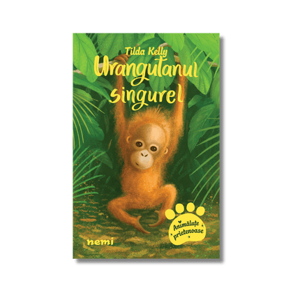 coperta cu un pui de urangutan in jungla