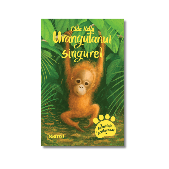 coperta cu un pui de urangutan in jungla