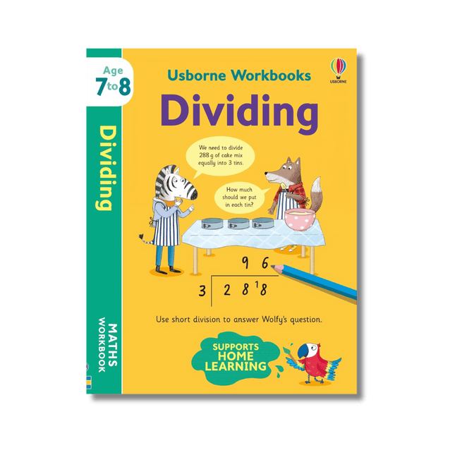 ilustratie cu animale invatand impartirea - 7-8 ani