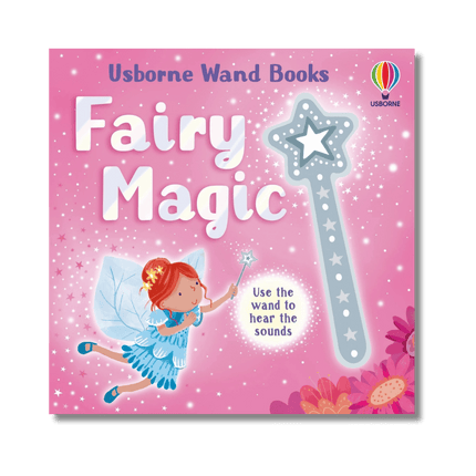 ilustratie Usborne cu o zana fermecata folosind bagheta magica