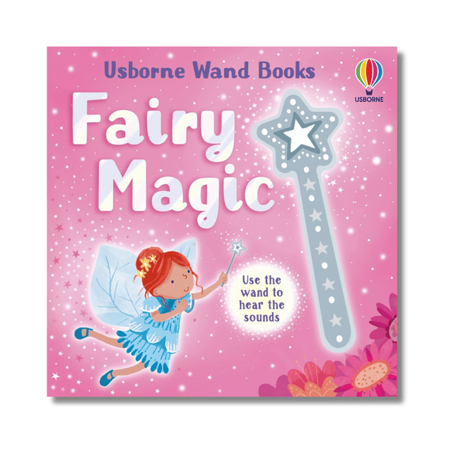 ilustratie Usborne cu o zana fermecata folosind bagheta magica