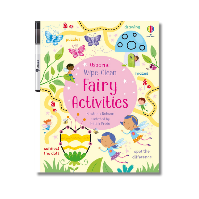 coperta wipe clean fairy activities cu zane si fluturasi