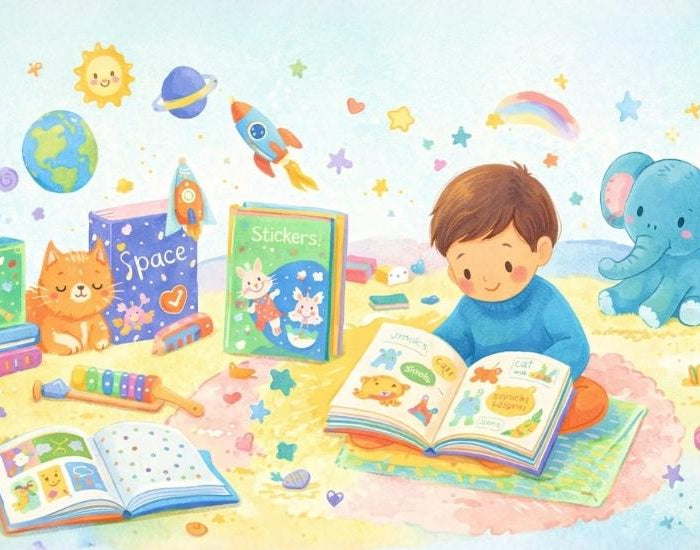 Ilustrație copii citind cărți Usborne. miniLama, magazin online de cărți educative pentru copii