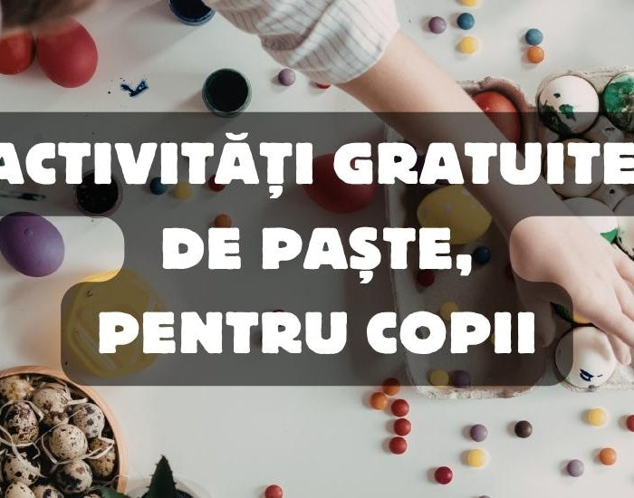 copii decorand oua de paste