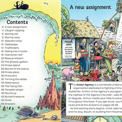 Prima pagina a cartii Agent Arthur on the Stormy Seas